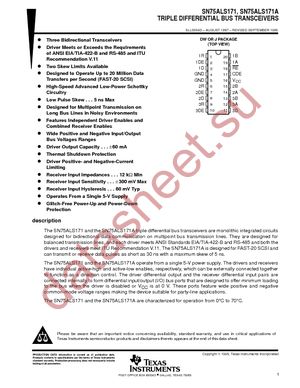 SN75ALS171ADWR datasheet  